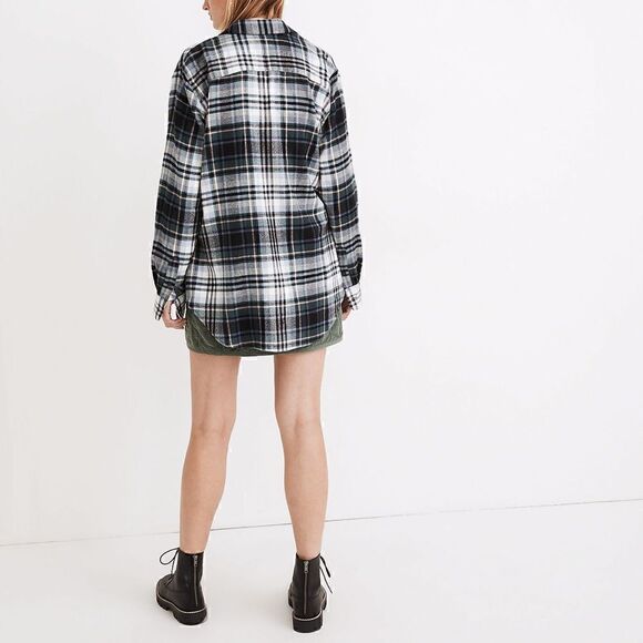 Madewell Plaid Flannel Sunday Button Down Shirt (Cronston Plaid) - Small - Picture 3 of 12